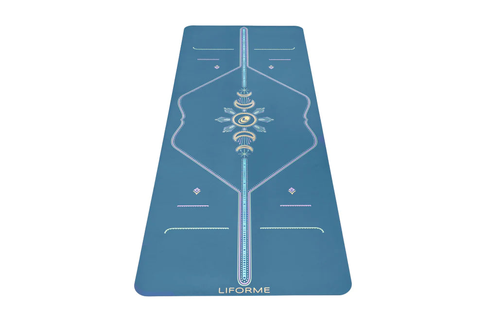 Liforme Cosmic Moon Yoga Mat - Blue