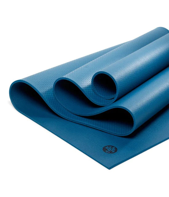 Manduka PRO Yoga mat in calming aquamarine color, perfect for all yoga enthusiasts. Made from eco-friendly materials, providing excellent grip and support for your yoga practice.