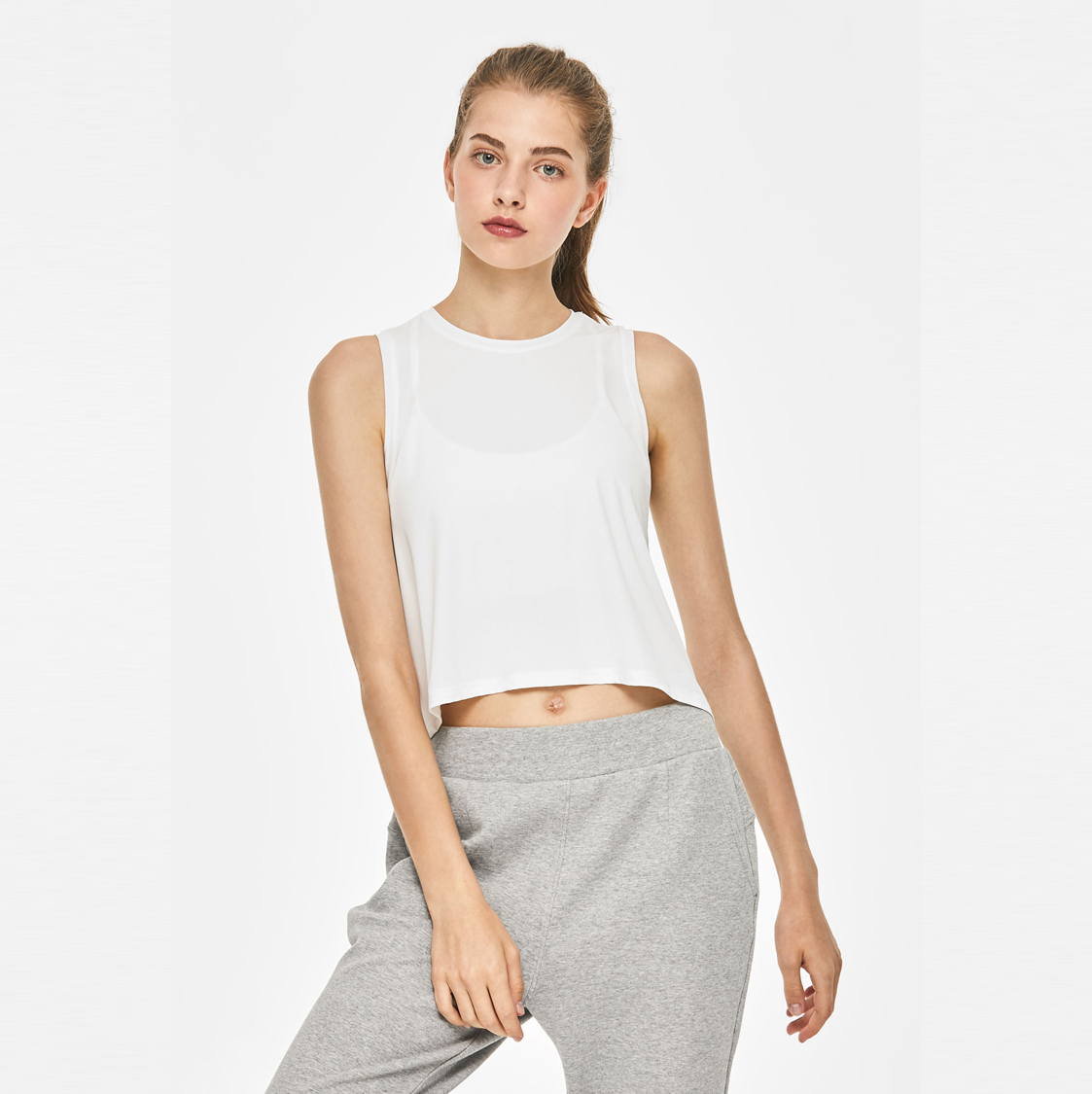 Cozy Crop Tank Top - Off-White