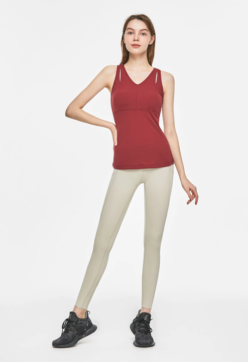 Slit Support Top - Burgundy