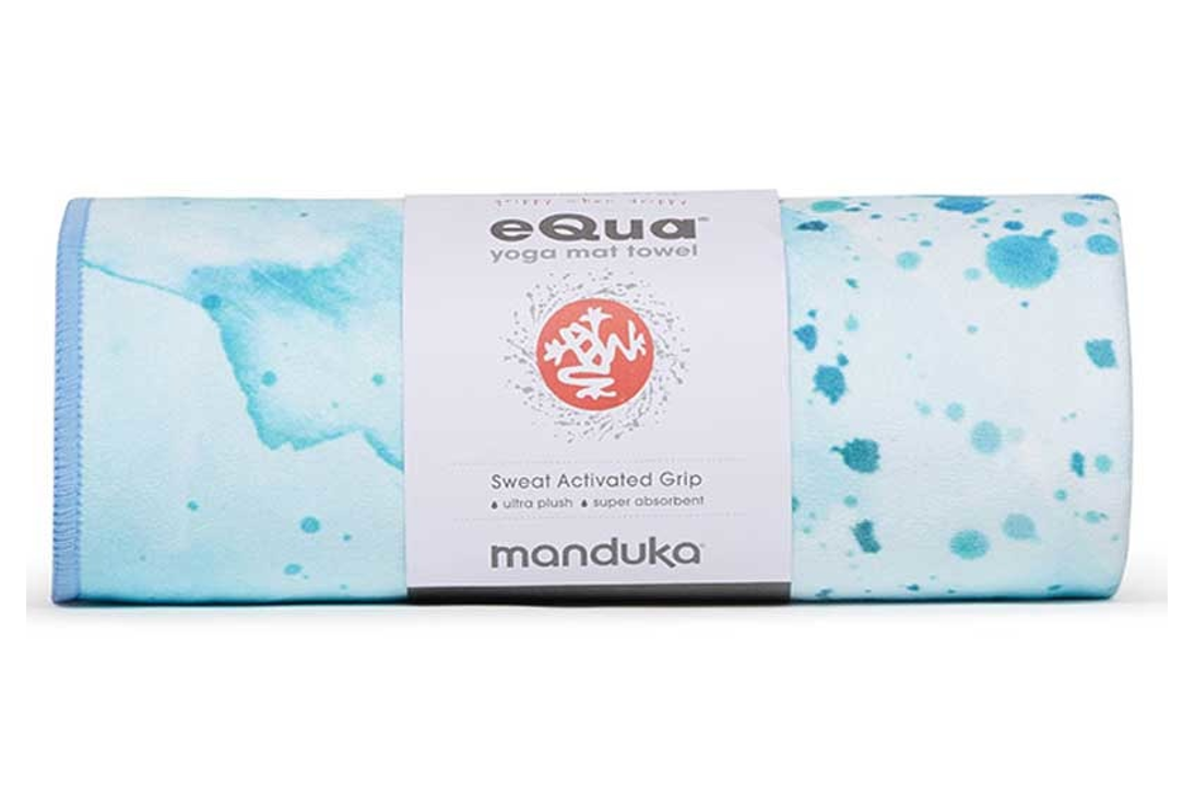 Manduka eQua Mat Towel Splatter Splash Blue