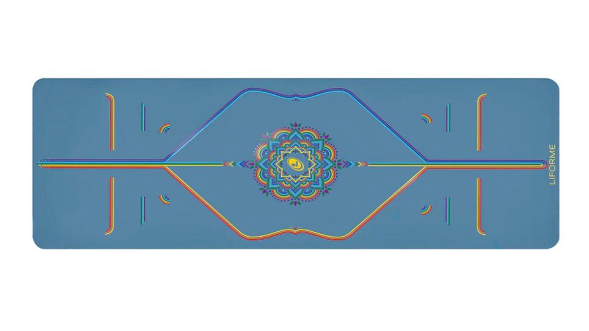 Liforme Blue Sky Rainbow Yoga Mat