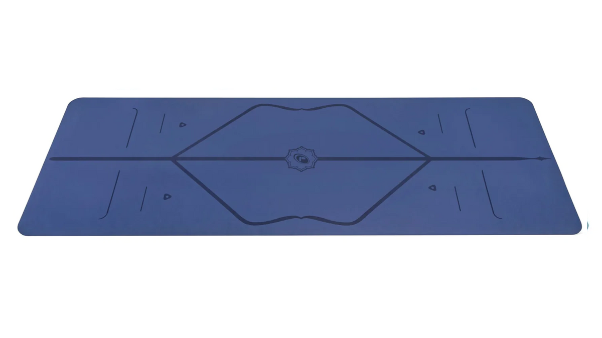 Yoga mat with non-slip grip and unique alignment system - Liforme Yoga Mat in Dusk Blue